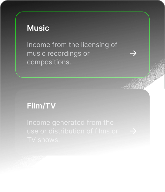 Earn from creative assets.
